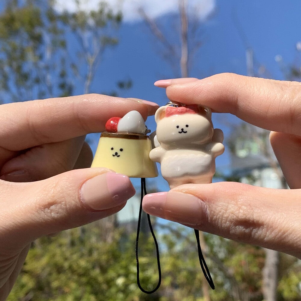 Jellyland Angel Pudding & Honey Pottery Keyring/Set 陶瓷鎖匙扣