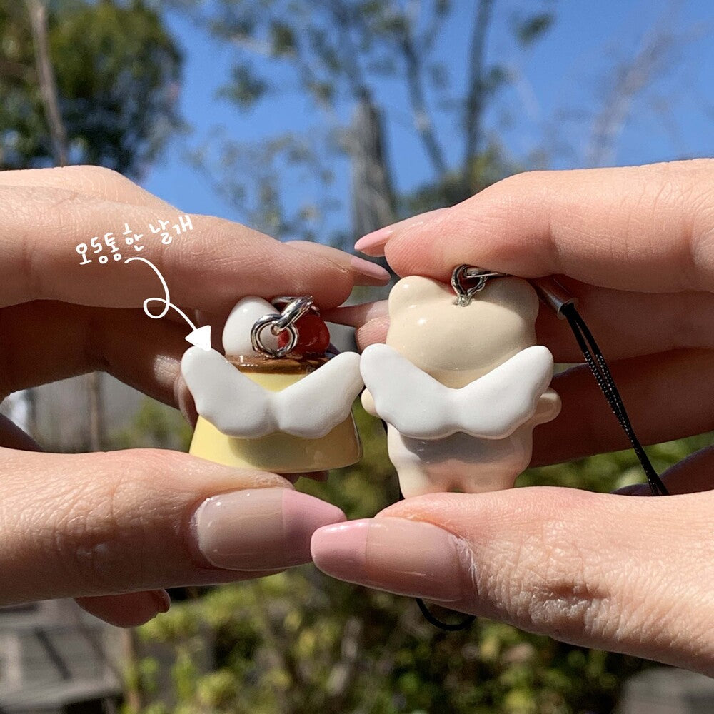 Jellyland Angel Pudding & Honey Pottery Keyring/Set 陶瓷鎖匙扣
