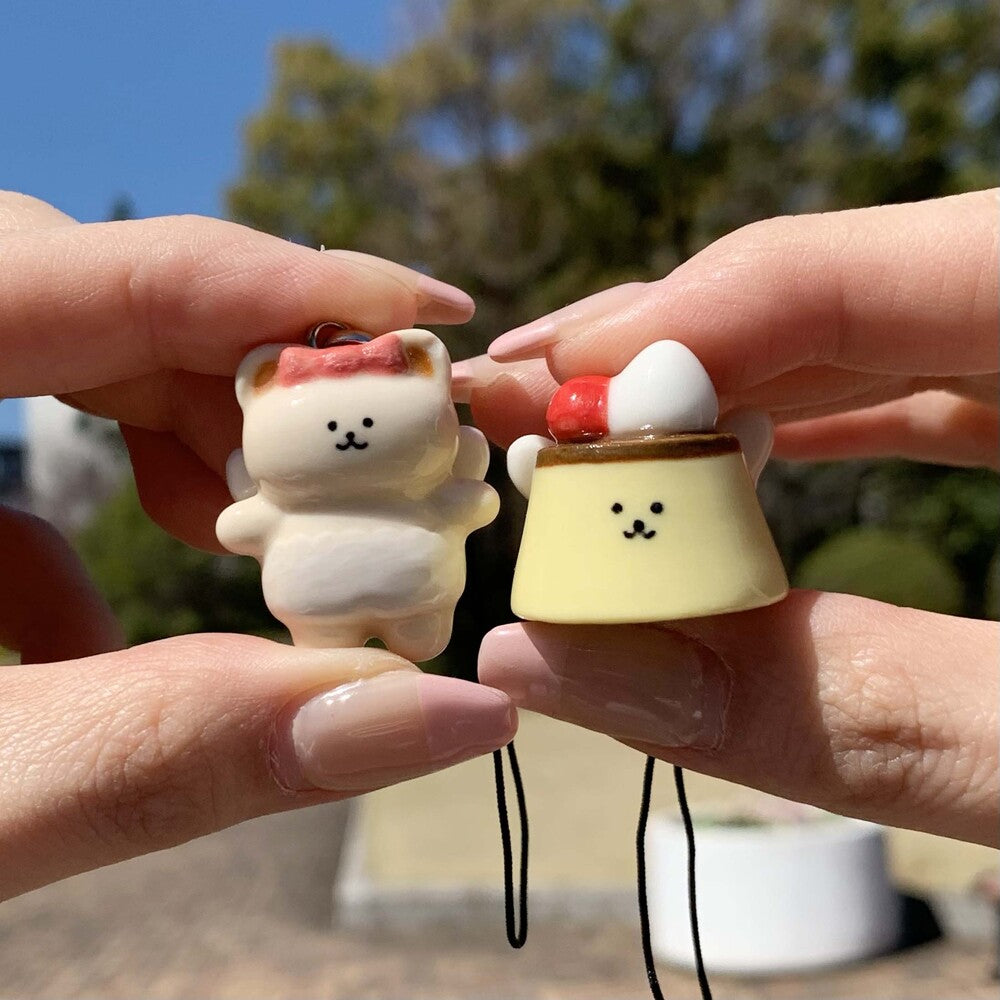 Jellyland Angel Pudding & Honey Pottery Keyring/Set 陶瓷鎖匙扣