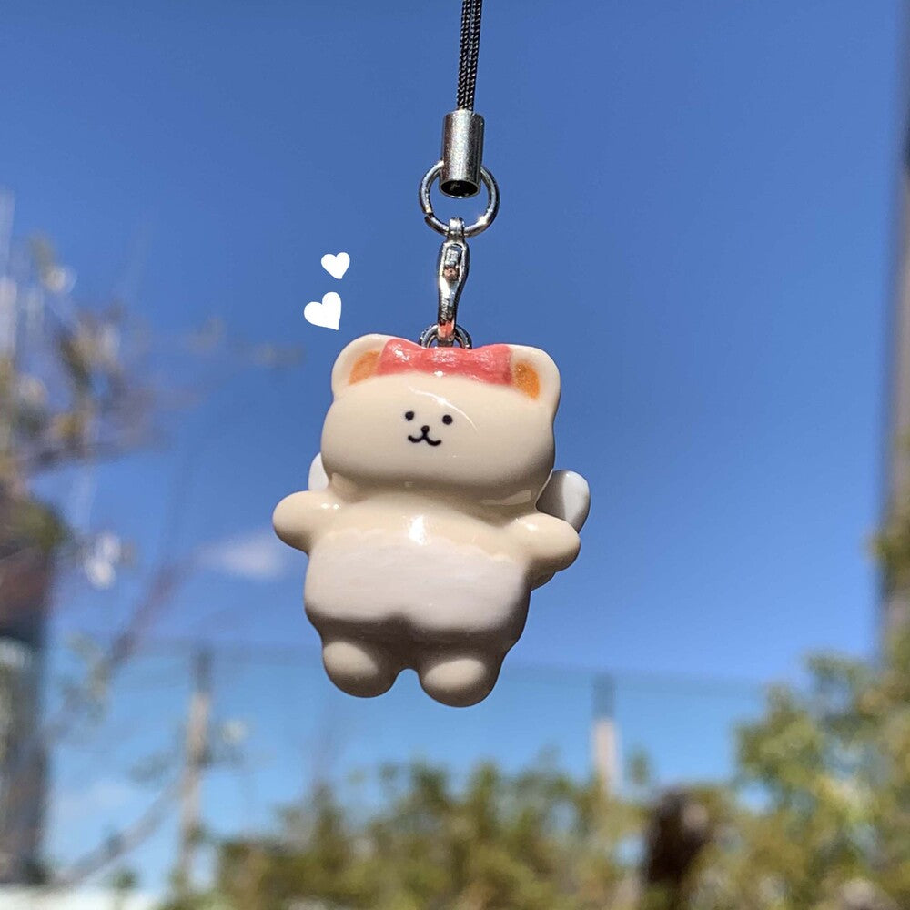 Jellyland Angel Pudding & Honey Pottery Keyring/Set 陶瓷鎖匙扣