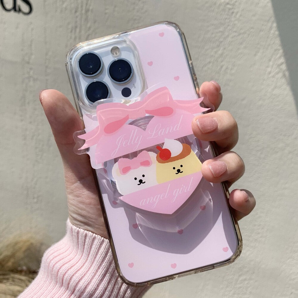 【加購Tok】Jellyland Ribbon Heart Jelly Hard / Magsafe Case