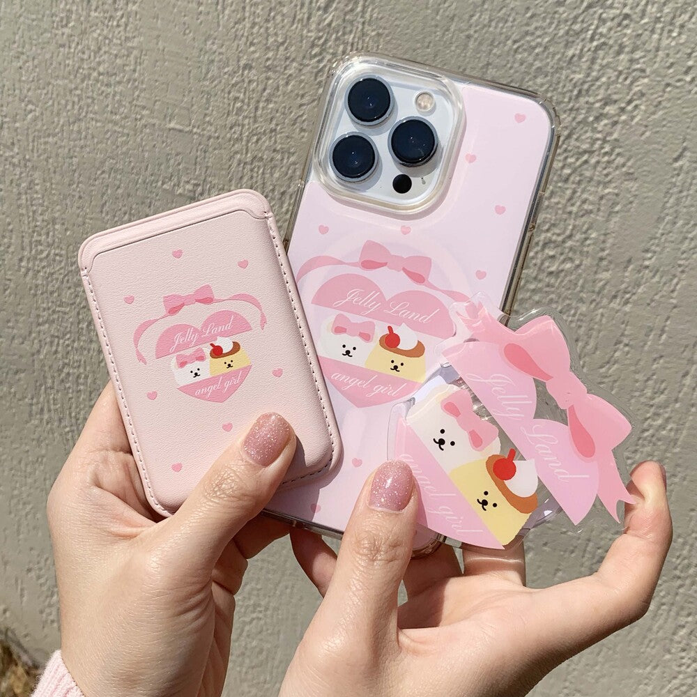 【加購Tok】Jellyland Ribbon Heart Jelly Hard / Magsafe Case