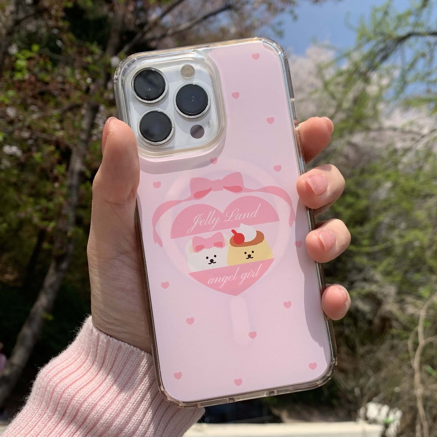【加購Tok】Jellyland Ribbon Heart Jelly Hard / Magsafe Case