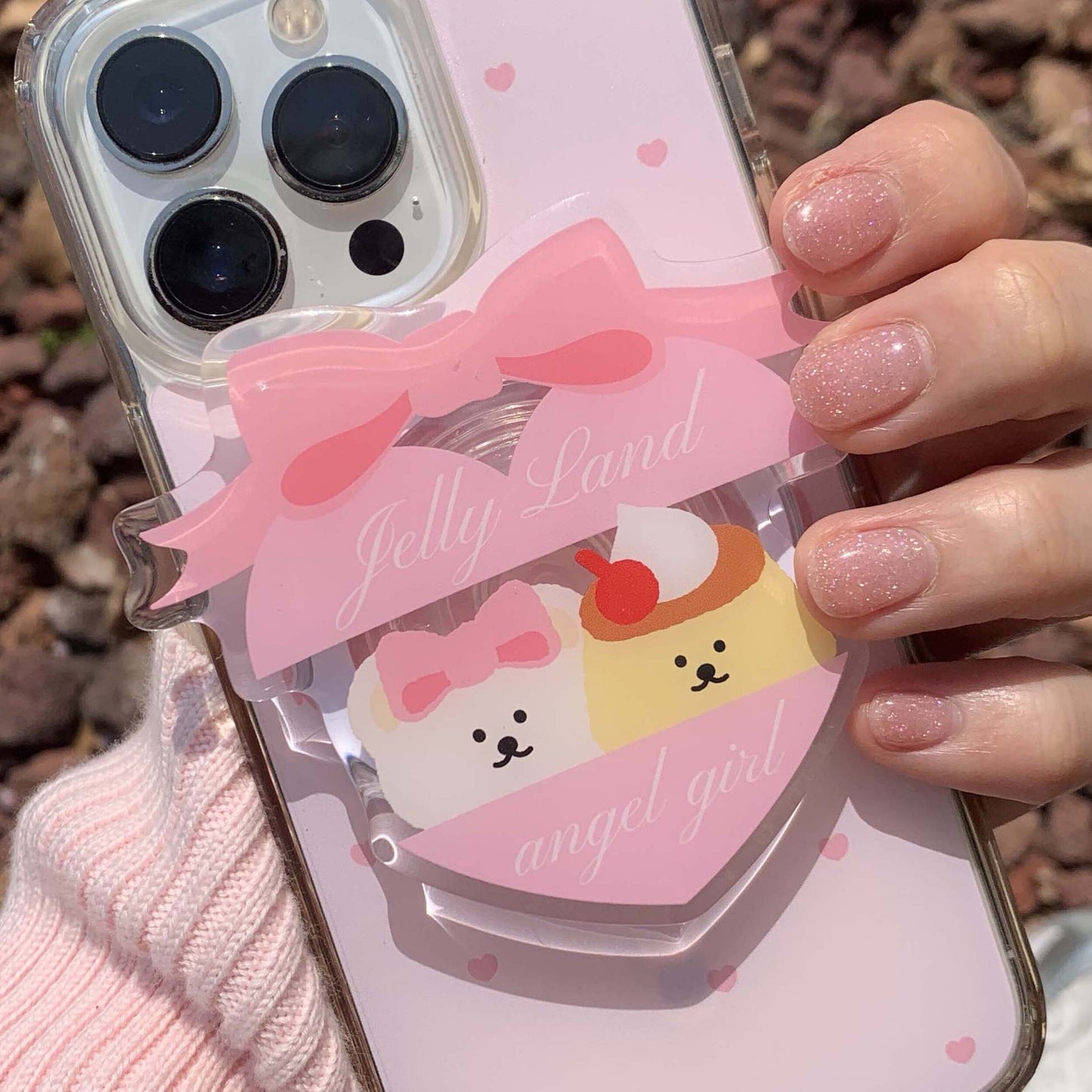 【加購Tok】Jellyland Ribbon Heart Jelly Hard / Magsafe Case