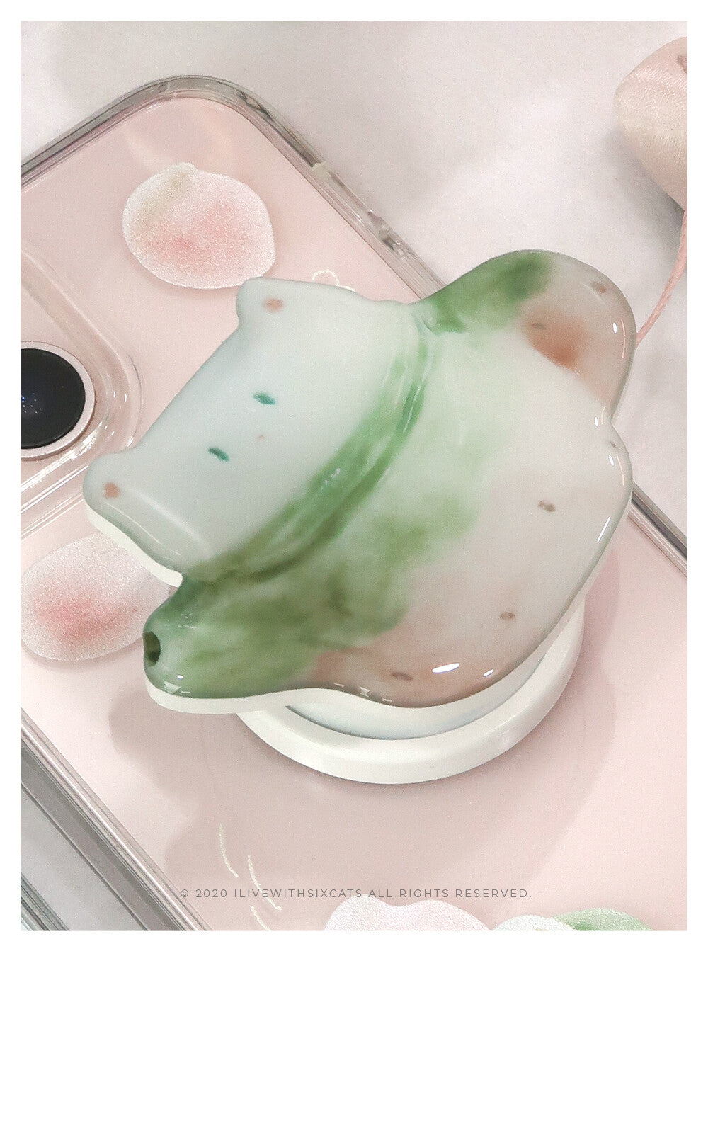I live with six cats Strawberry Farm Phone Case (Hard Jelly 透明殼)