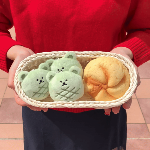 Jellyland Melon Bread Bear Keyring