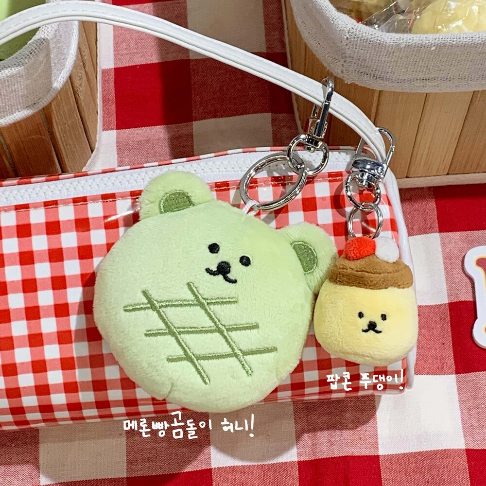 Jellyland Melon Bread Bear Keyring