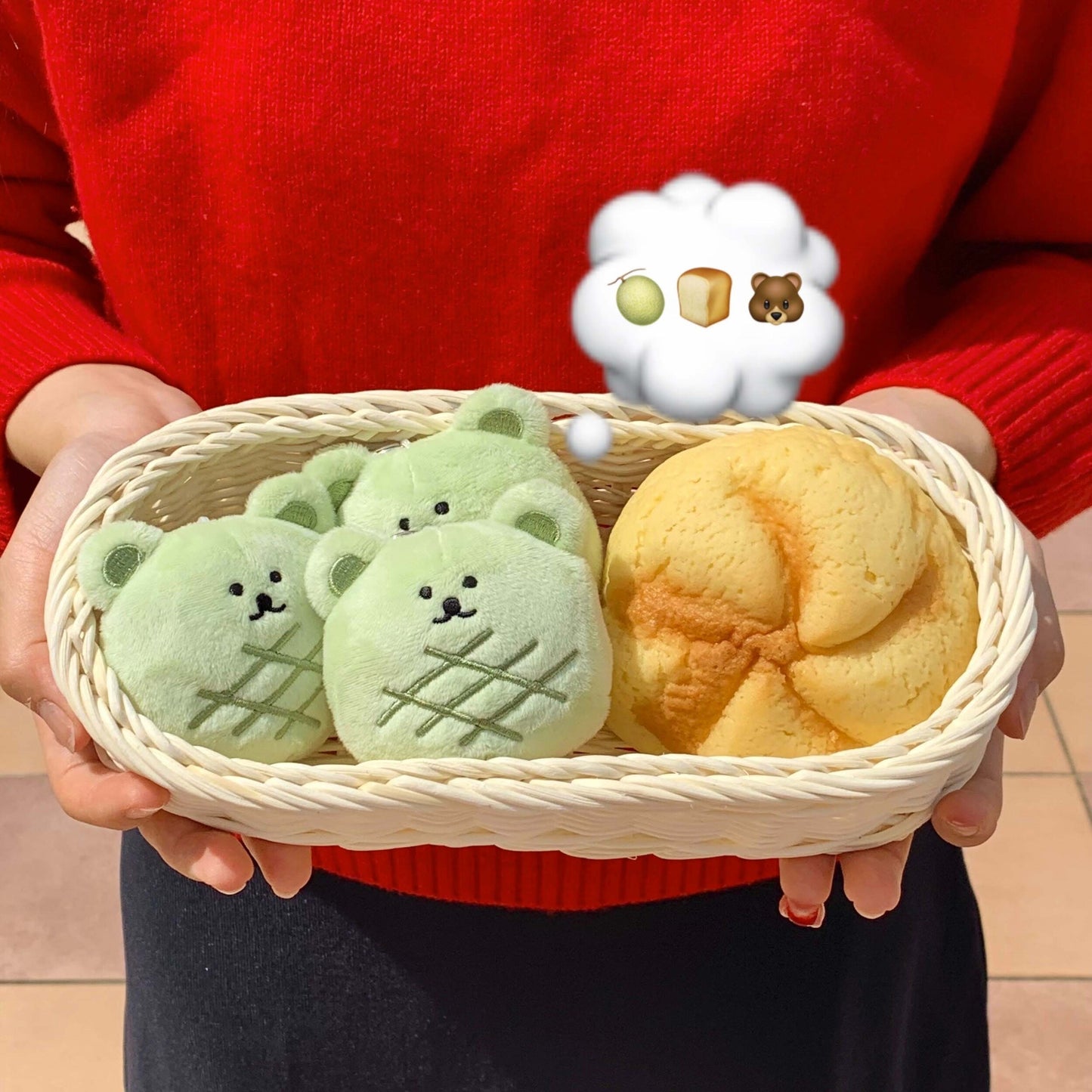 Jellyland Melon Bread Bear Keyring