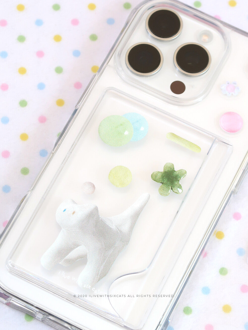 I live with six cats North Pole's Cotton Candy Magsafe Card Slot