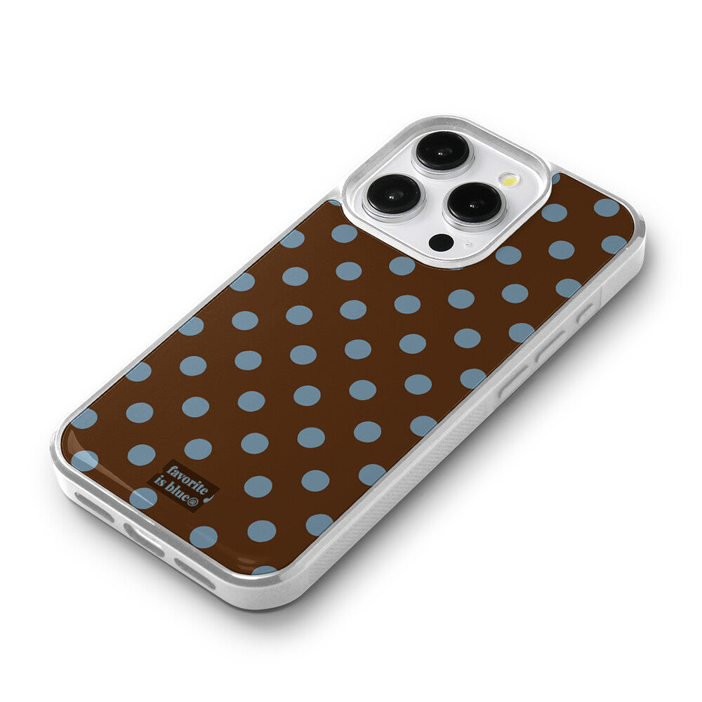 Midmaly Choco Dot Phone Case (Silver Bumper)