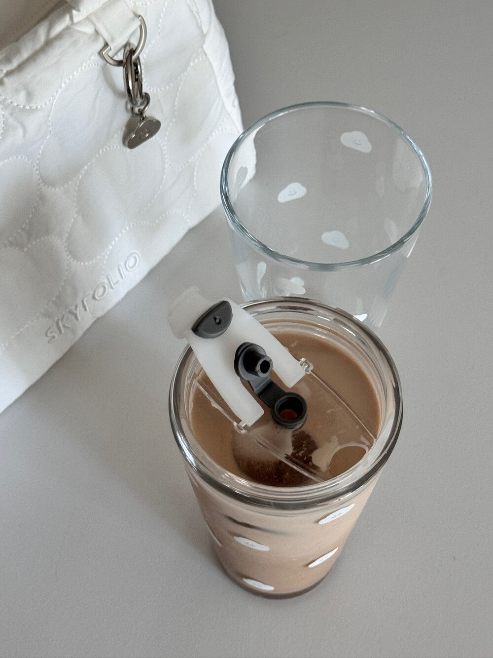 Skyfolio Glass Tumbler (Cloud Pattern)