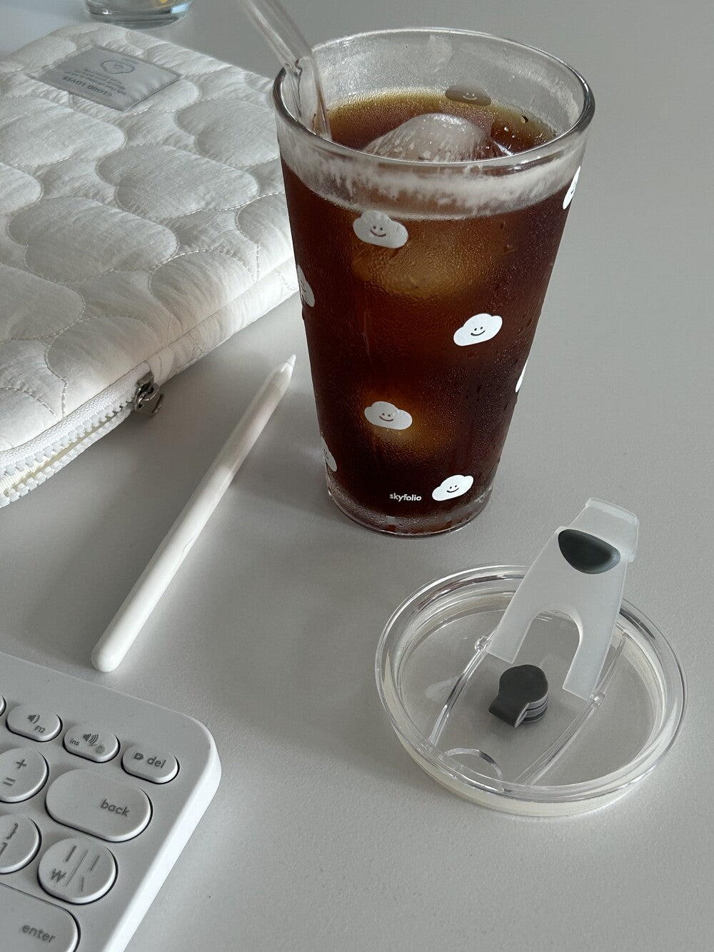 Skyfolio Glass Tumbler (Cloud Pattern)