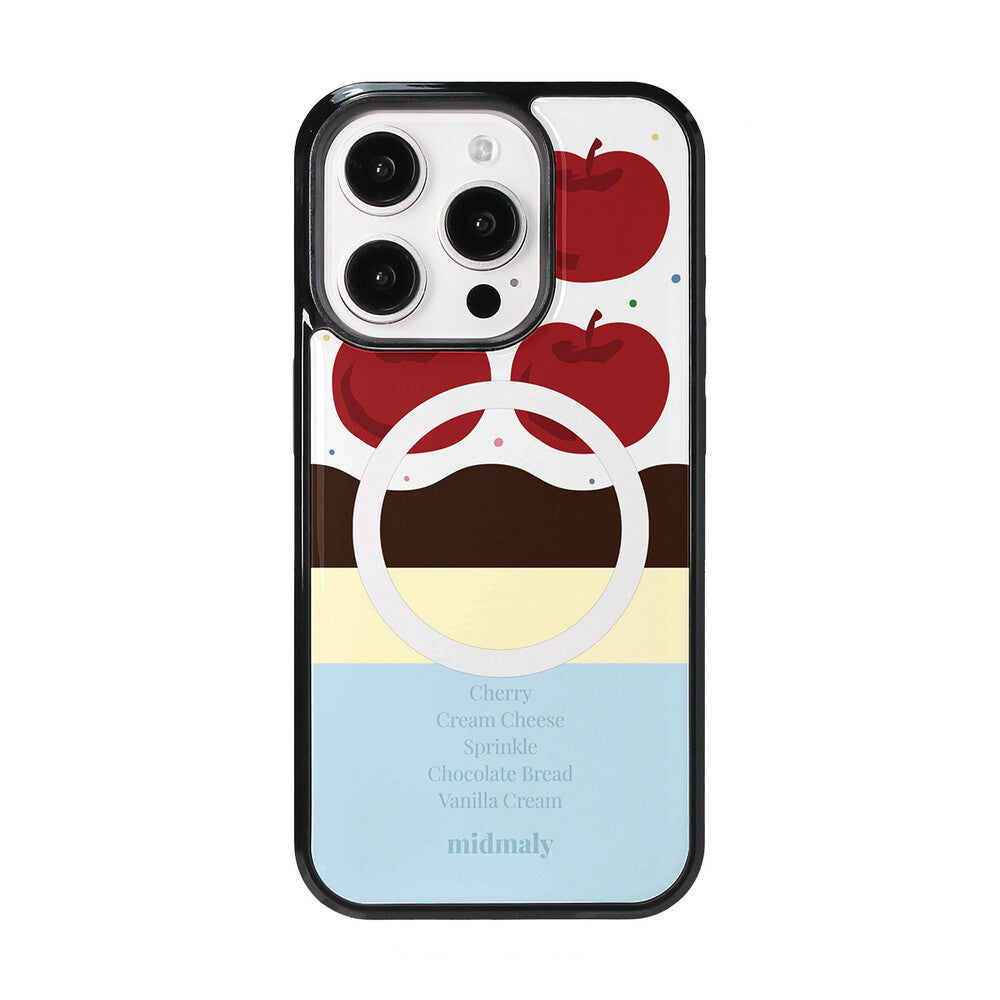 Midmaly Cherry Cake Phone Case (Epoxy Bumper)