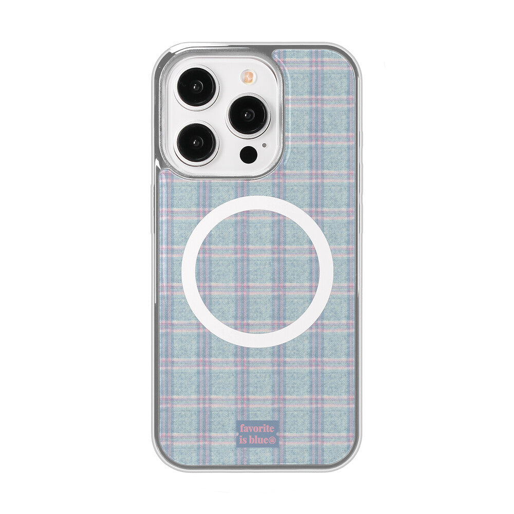 Midmaly Blue Blush Phone Case (Silver Bumper)