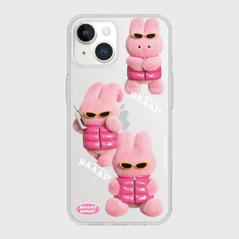 Pattern Puffer Bad Windy Phone Case (Clear 透明殼)