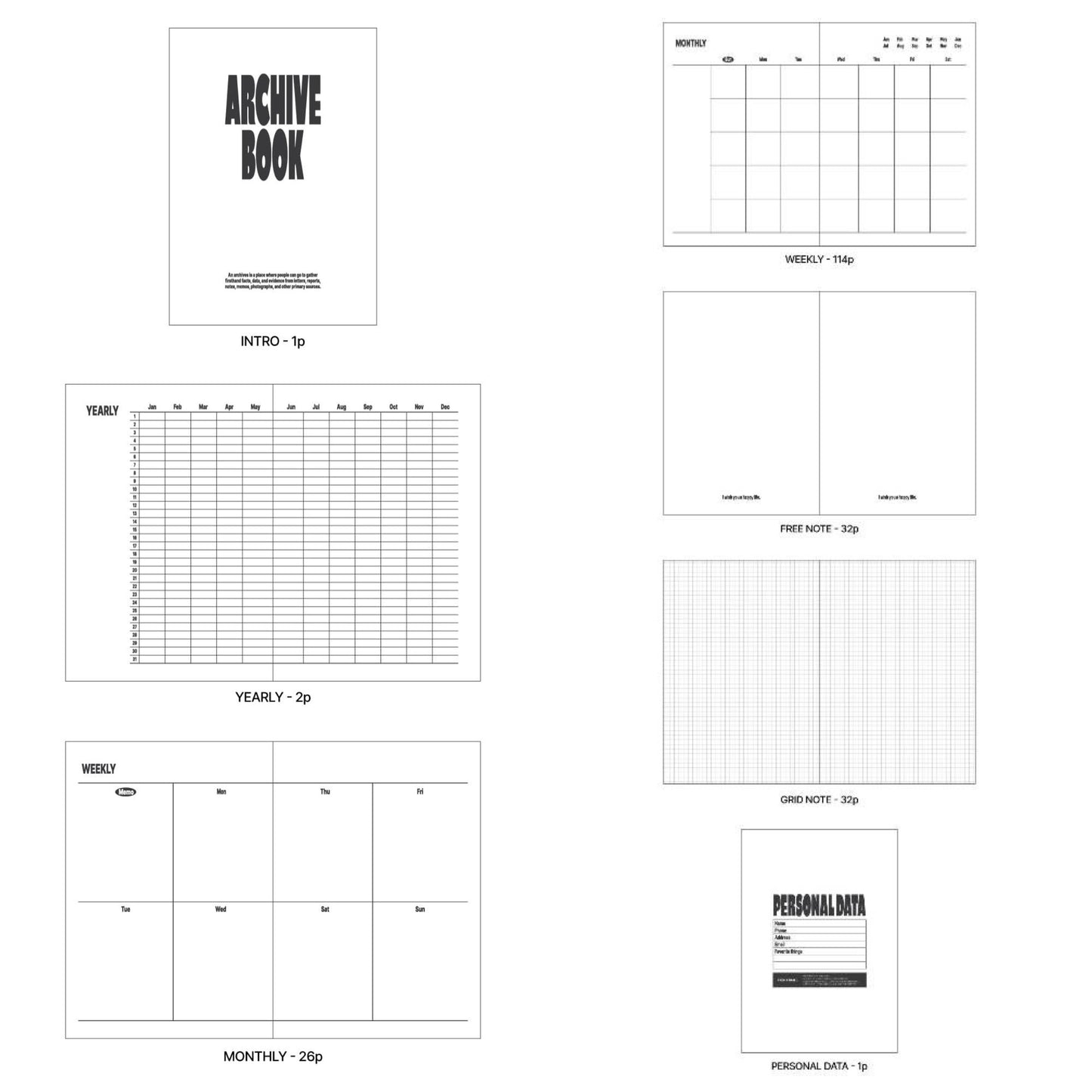 Theninemall Archive Book Diary (萬年款)