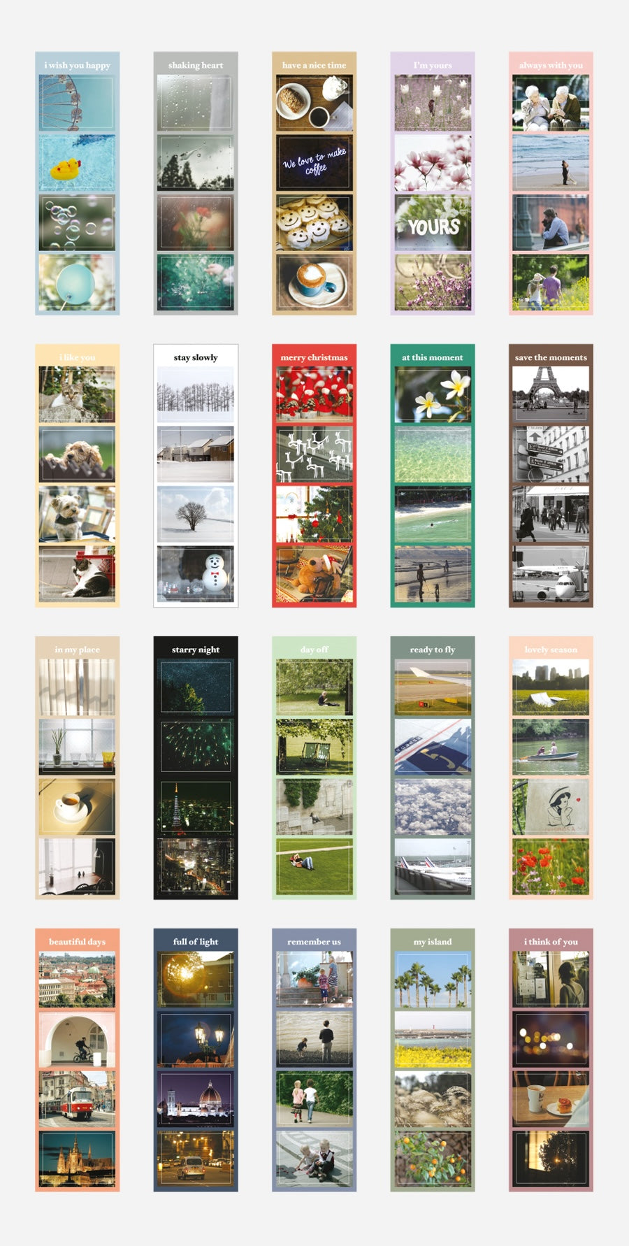 Indigo Mind Snap Photo 4cut Sticker Pack (20P)