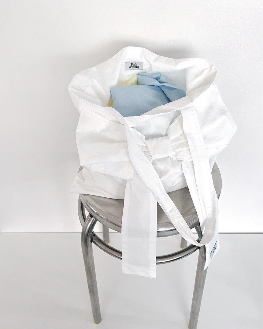 Peakdrawing White Big Bow Bag