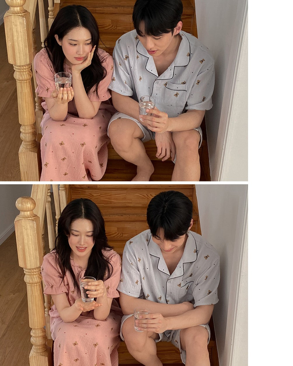 Juuneedu Mandy Bear Cotton Short Sleeves Pajamas (3色) 短袖睡衣
