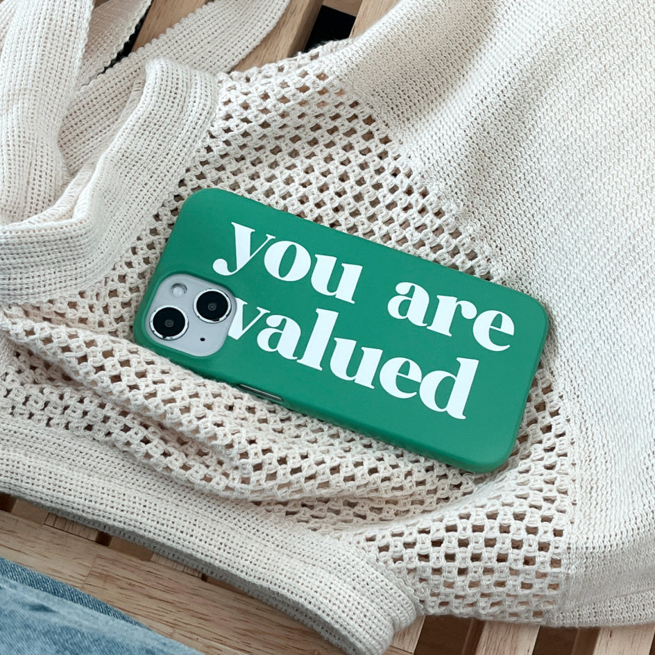 Valued Green Lettering Phonecase (Hard 普通硬殼)