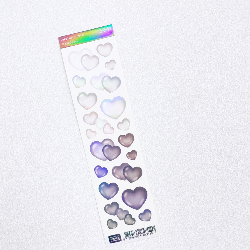Love Me More Jelly Heart Sticker (4色)