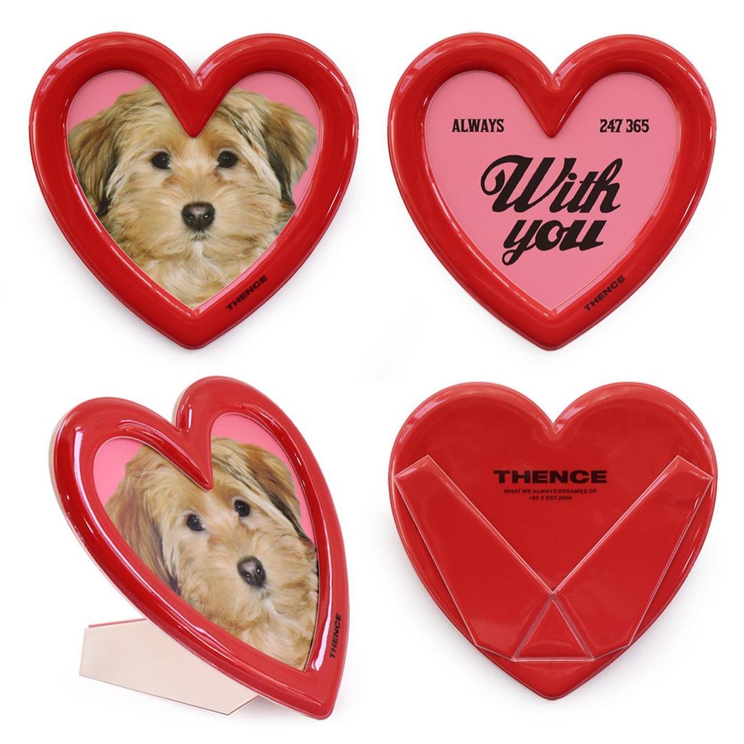Thence Magnet Stand Photo Frame_Heart_Red