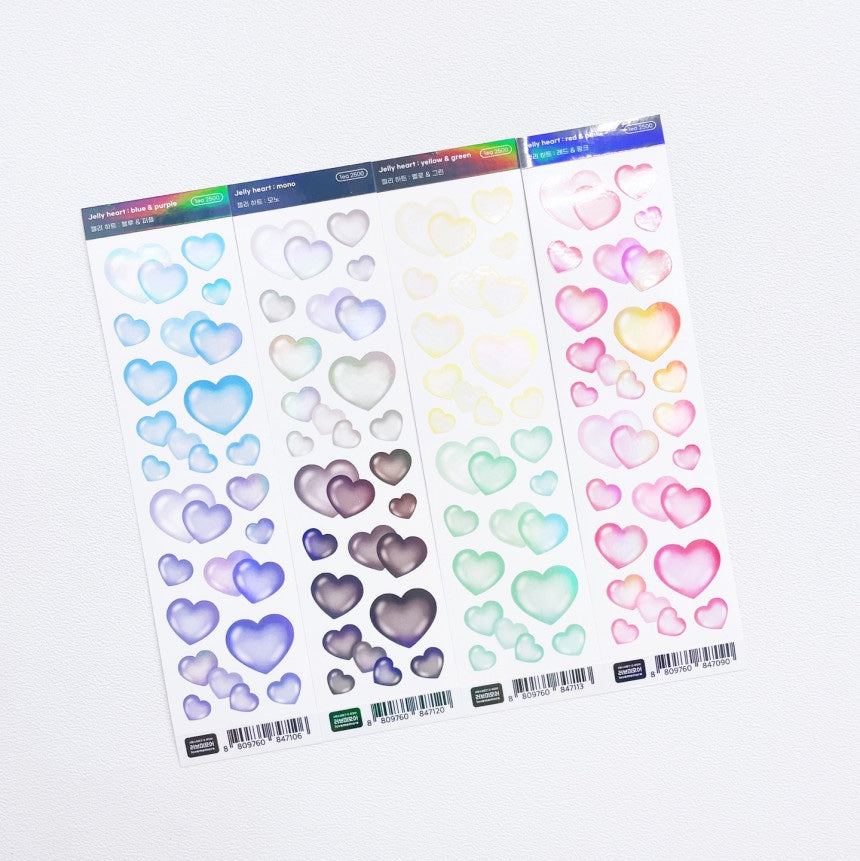 Love Me More Jelly Heart Sticker (4色)
