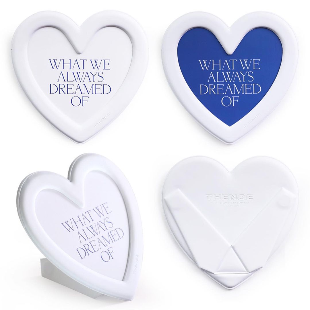 Thence Magnet Stand Photo Frame_Heart_Blue/White/Green
