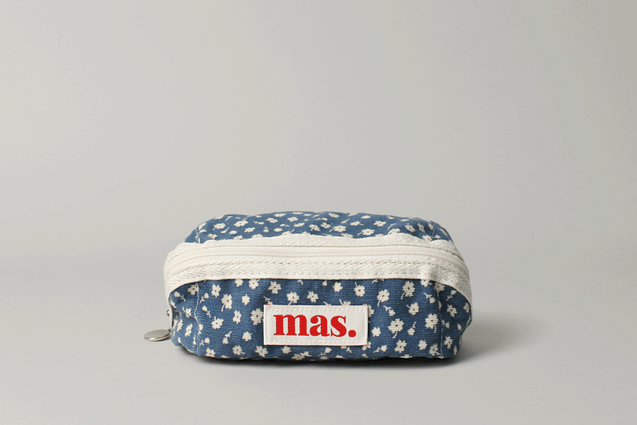 Masmarulez Hapoom Pencil Cosmetic Pouch -Flower (3 Color)