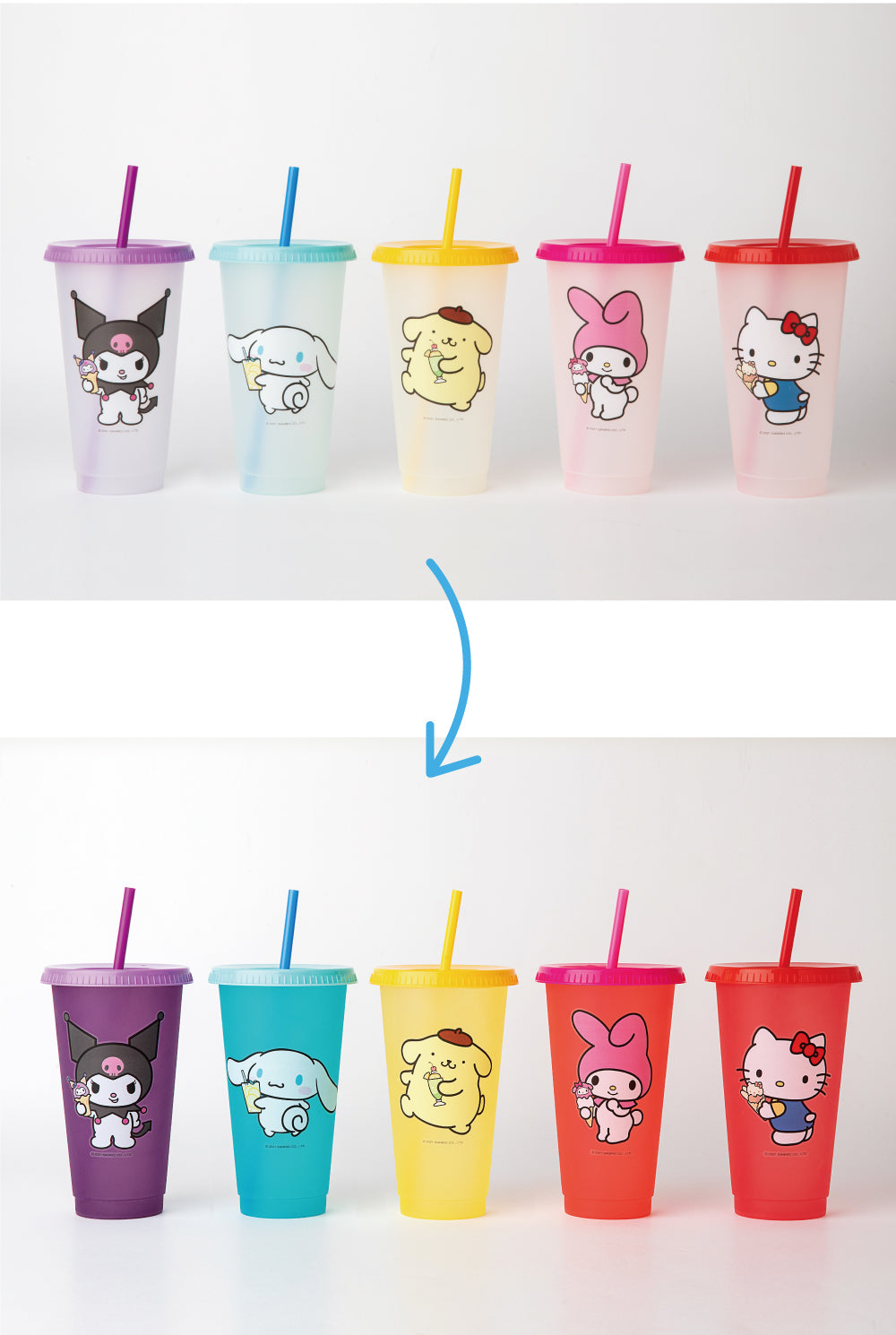 Sanrio Reusable Cold Tumbler Set