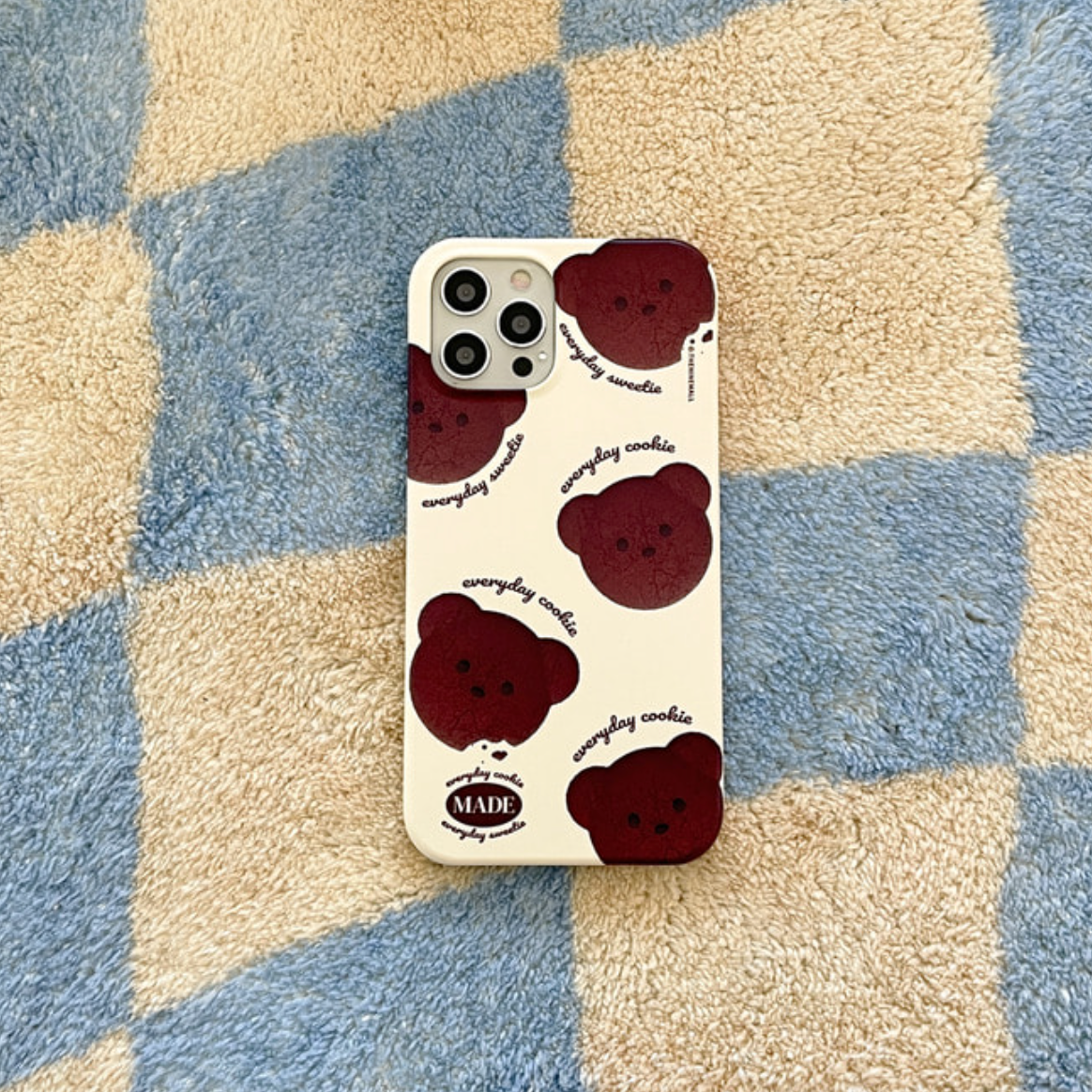 Pattern Teddy Cookie Phone Case (Hard 普通硬殼)
