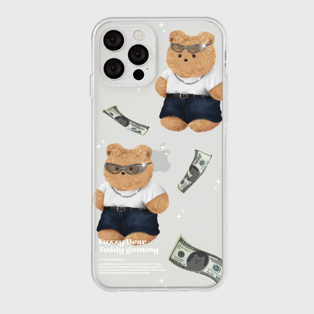 Dollars Teddy Gummy Phone Case (Clear 透明殼)