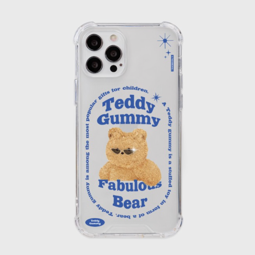 Round Fabulous Bear Phone Case (Clear/Tank Clear 透明/透明Tank款)