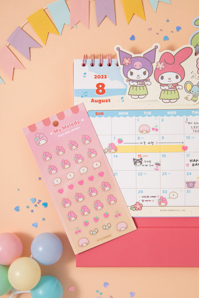 Sanrio Face Mini 透明 Sticker (6款)