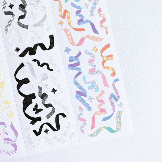 Love Me More Checked Party Sticker (3色)