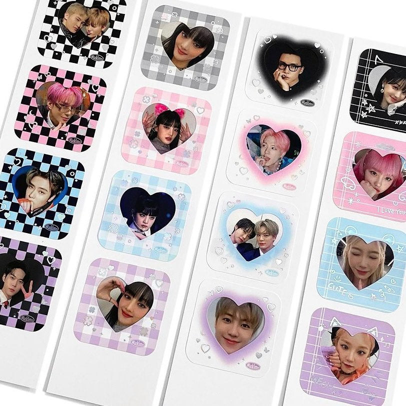 Hologram Heart Frame Sticker
