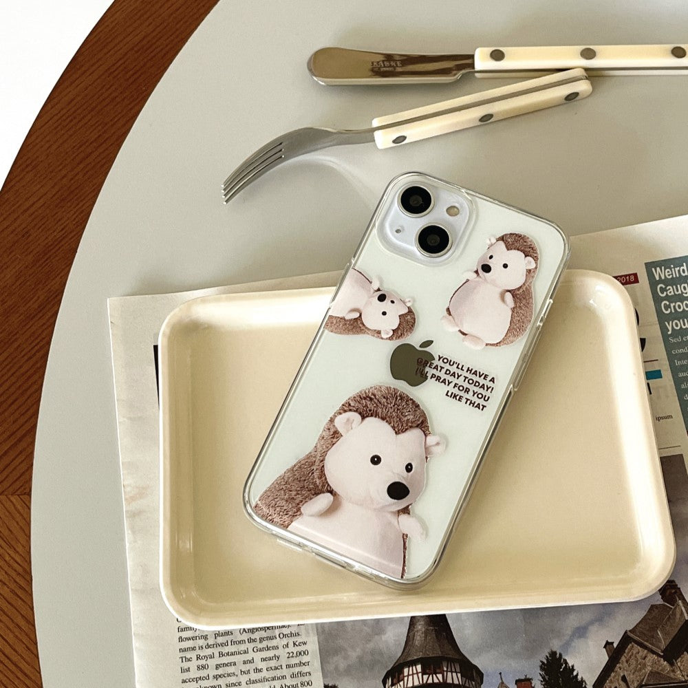 Pray For You Hedgehog Phone Case (Clear/Tank 透明/透明Tank款) (2款)