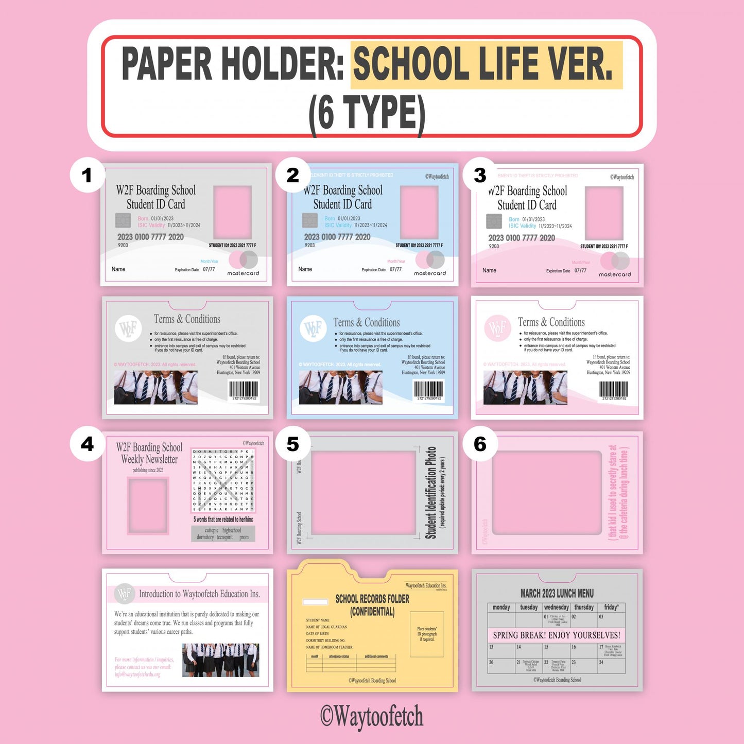 Way too fetch Paper Holder (School life ver./Cyber life ver.)