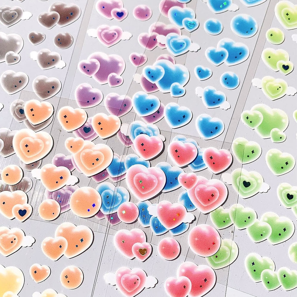 Pinkrue Shining Heart Sticker Set (6色)