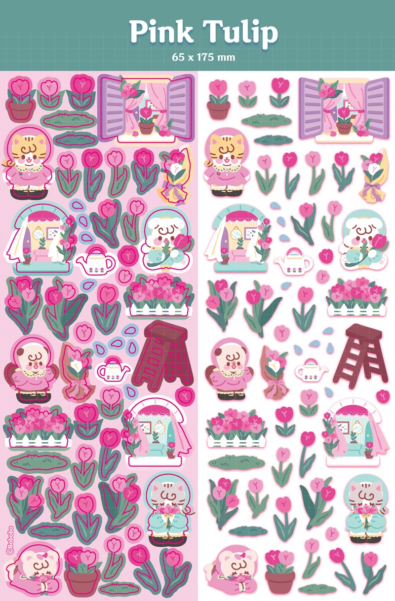 Near and Dear Tulip Sticker (2色)