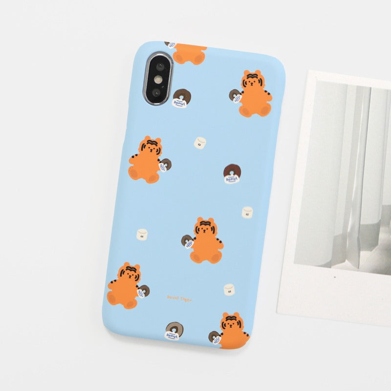 362 Donut Tiger (Blue) Phone Case (Hard 普通硬殼)