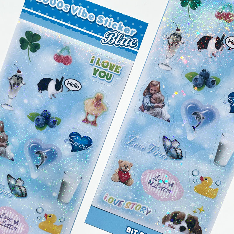 Bit by Bit 2000s Vibe Sticker (3色)