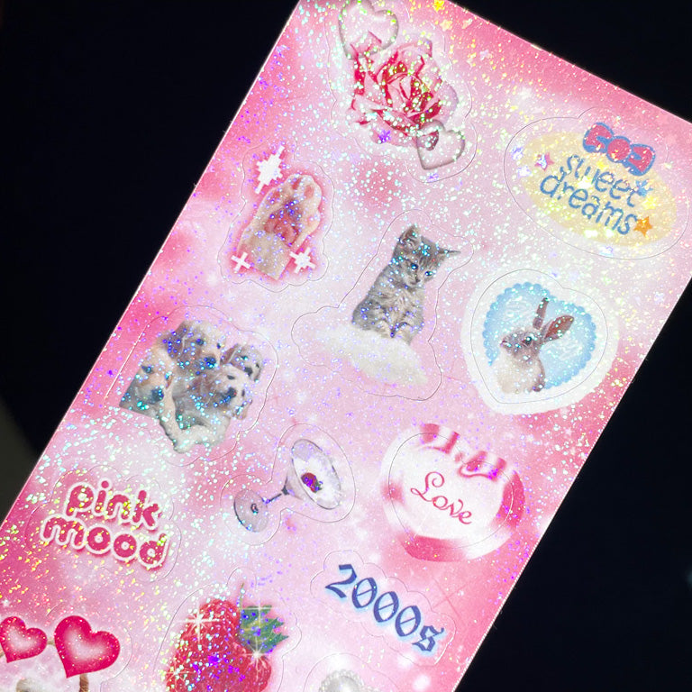 Bit by Bit 2000s Vibe Sticker (3色)