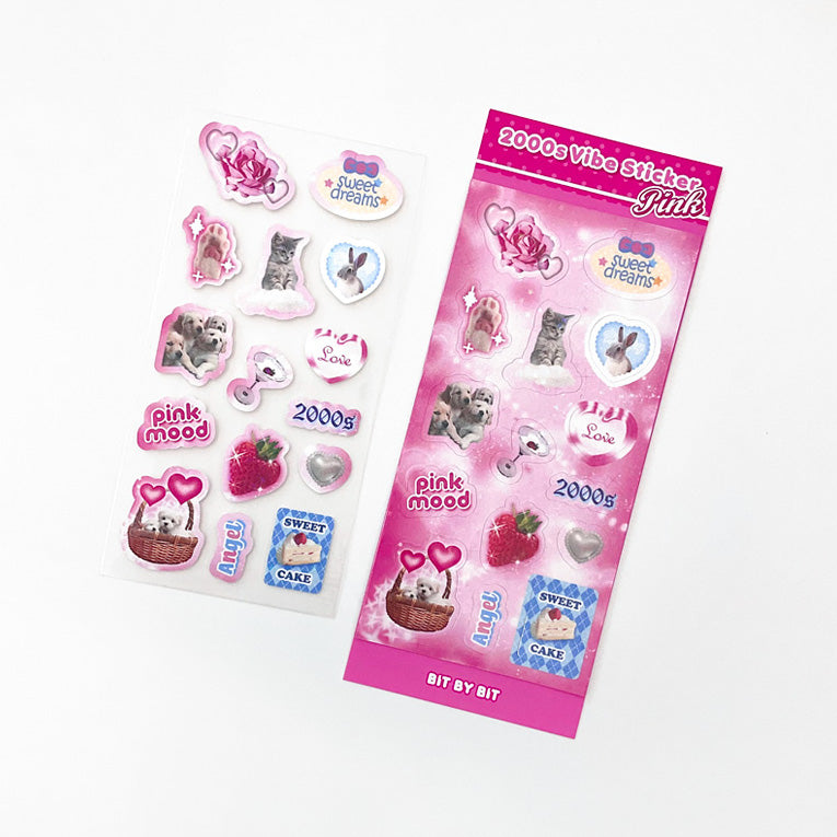 Bit by Bit 2000s Vibe Sticker (3色)