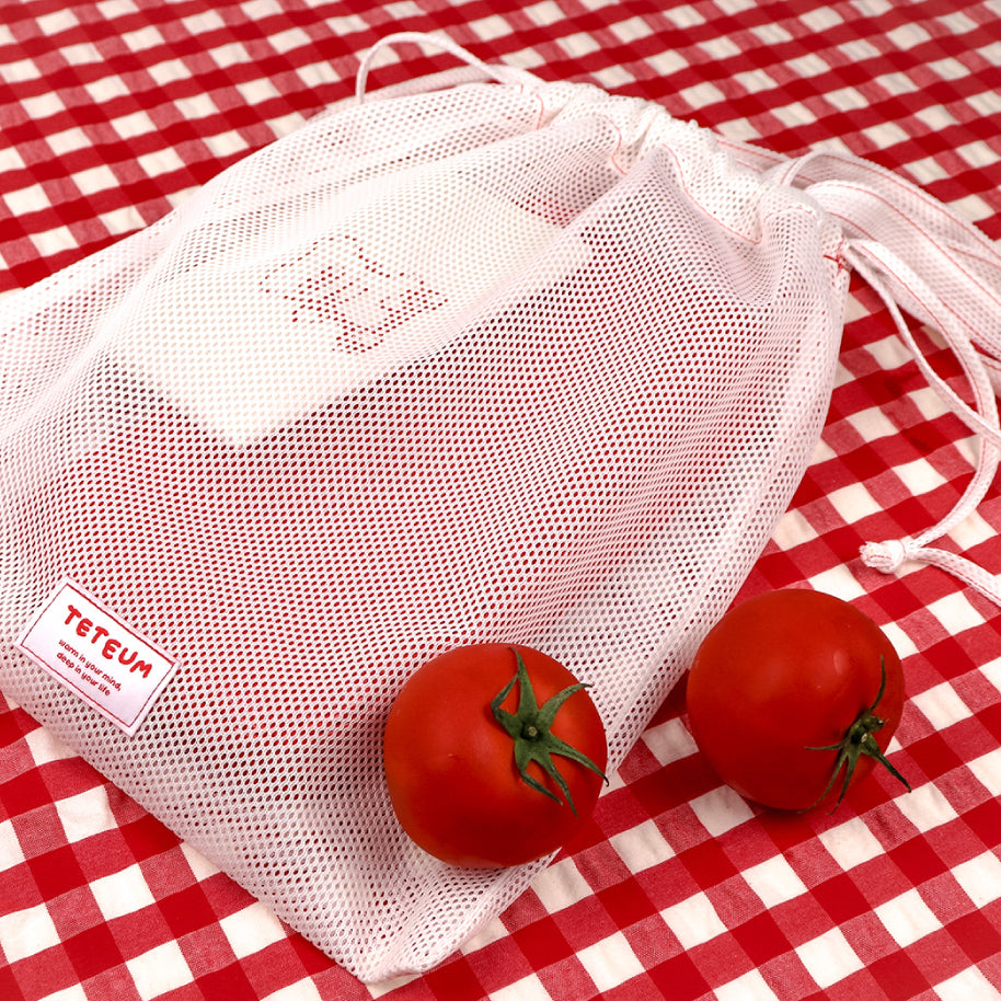 Teteum Red Point Mesh Bag