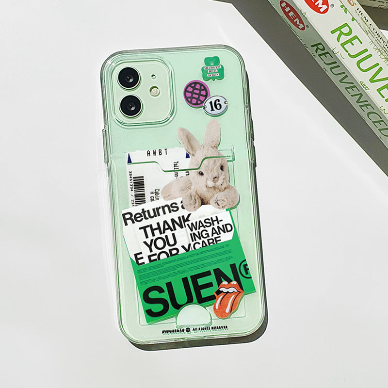 472 Vintage Club (Bunny) (Card Pocket Jelly Case 透明插卡款)