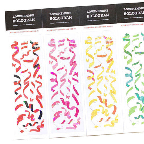 Love Me More Hologram Confetti Sticker (7色)