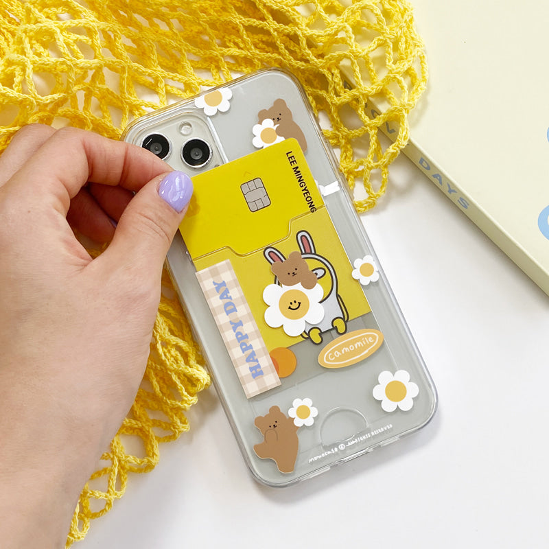 463 Happy Day Bear (Card Pocket Jelly Case 透明插卡款)