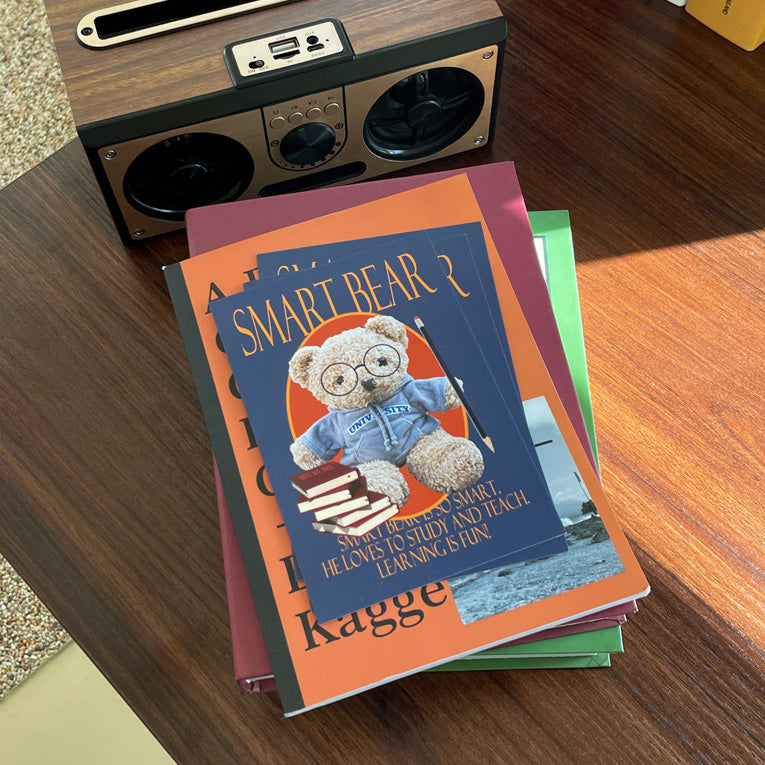 Bit by bit Smart Bear Postcard