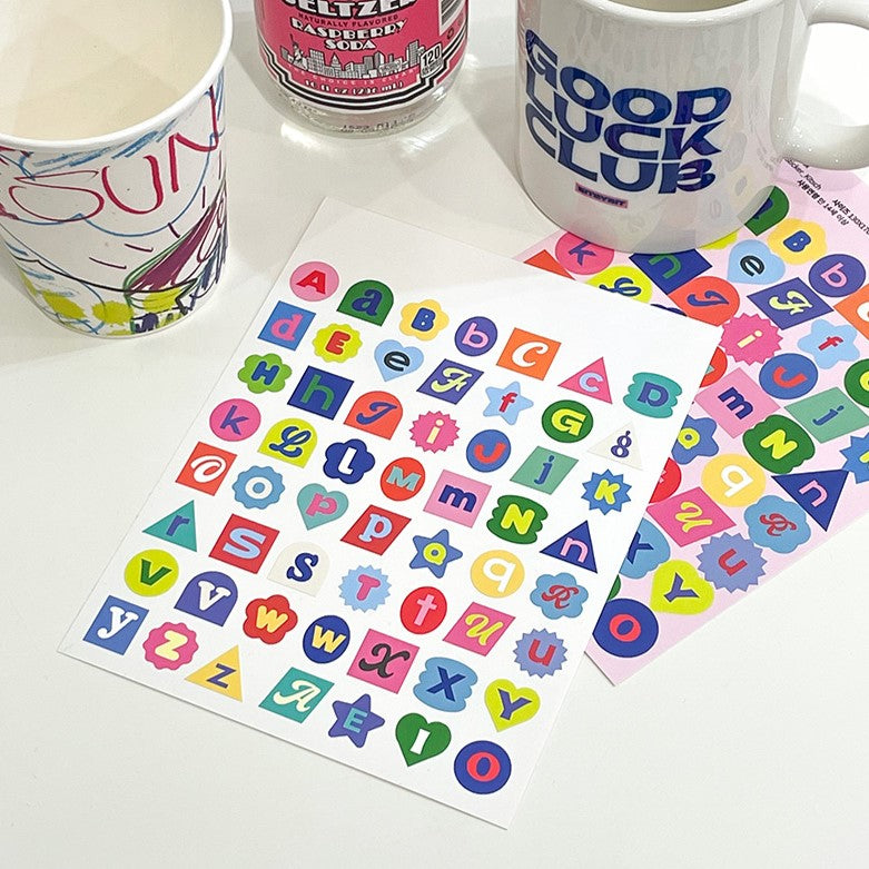 Bit by bit Alphabet Sticker_Kitsch